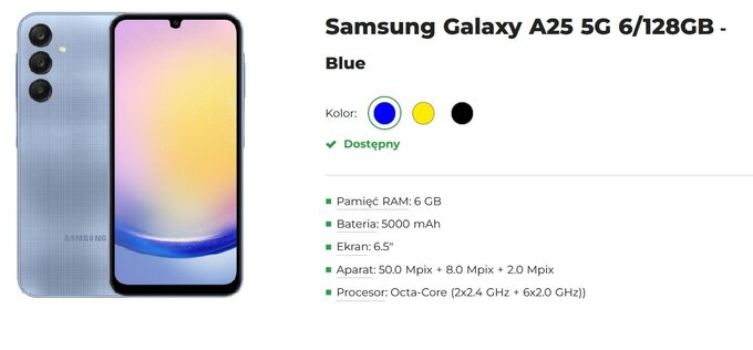 Samsung Galaxy A25 5G 6/128GB