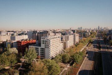 Modern Mokotów powstaje na terenie dawnego kompleksu biurowego Empark Mokotów. Masterplan inwestycji opracowała pracownia BBGK Architekci 