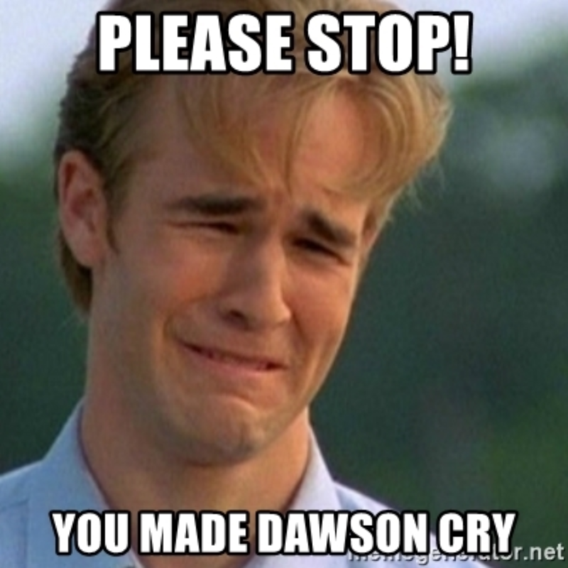 Mem z Dawsonem „Proszę przestań. Sprawiłeś, że Dawson płacze”