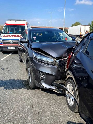 Kolizja na&nbsp;autostradzie A4 w&nbsp;Krapkowicach
