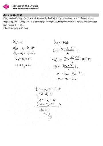 Zadanie 33 &ndash; Matura 2024. Matematyka &mdash; poziom podstawowy, Formuła 2015 &mdash; arkusze z&nbsp;odpowiedziami