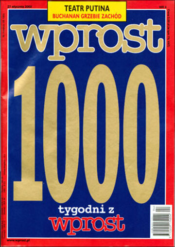 Okładka tygodnika Wprost nr 4/2002 (1000)