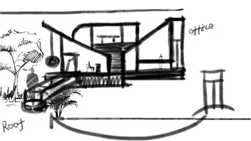 Biuro z tarasem, projekt DSArchstudios v2com, DSArchstudios