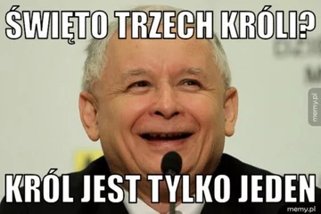Mem z Jarosławem Kaczyńskim 