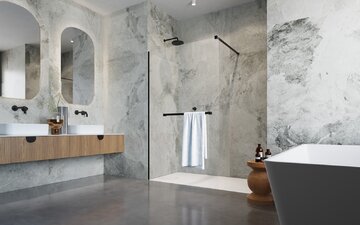 Kabina prysznicowa Modo New Black II&nbsp;z&nbsp;uchwytem relingowym