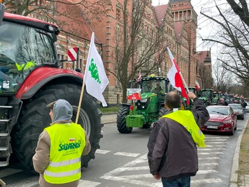 Strajk rolników w Szczecinie 