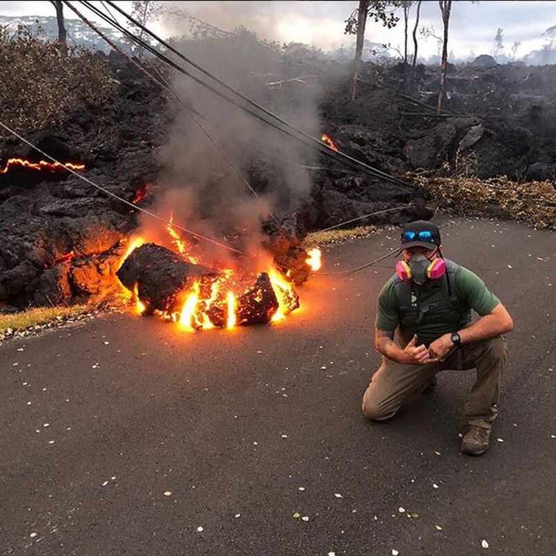Lawa z wulkanu Kilauea 
