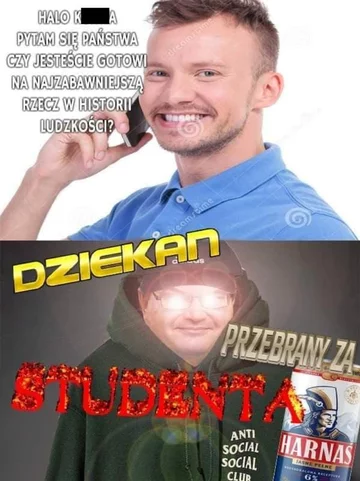 Mem z wykładowców włamujących się na grupki studenckie 