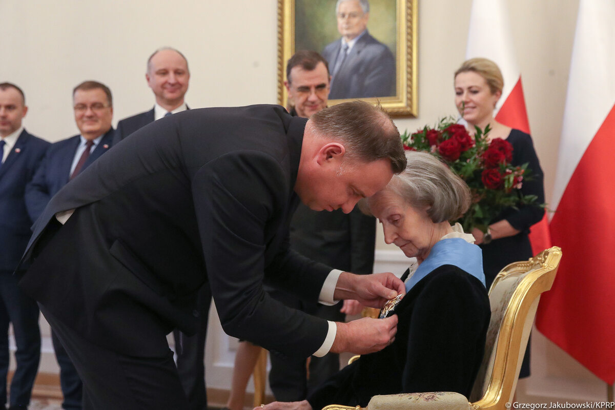 Uroczystość przyznania Orderu Orła Białego Zofii Posmysz-Piaseckiej 