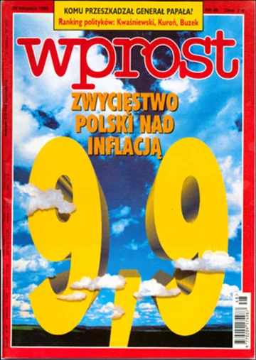 Okładka tygodnika Wprost nr 48/1998 (835)