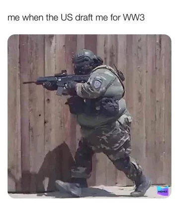 Mem będący reakcją na możliwą wojnę USA z Iranem 