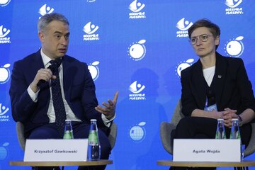 Minister Krzysztof Gawkowski i&nbsp;Prezydentka Kielc Agata Wojda
