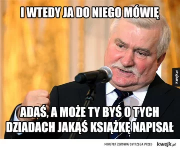 Mem z Lechem Wałęsą 