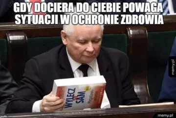 Mem z Jarosławem Kaczyńskim 