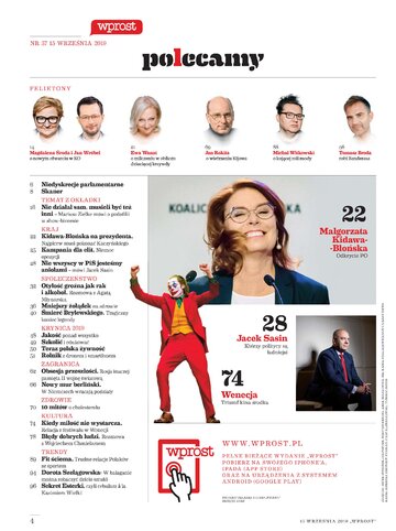 Spis treści &bdquo;Wprost&rdquo; 37/2019