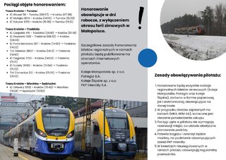 Pociągi objęte honorowaniem bilet&oacute;w