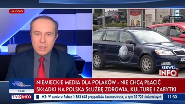 Paski w TVP Info 10 lutego 2021 roku w trakcie protestu mediów 