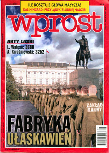 Okładka tygodnika Wprost nr 9/2001 (953)