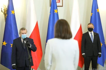 Uroczystość odznaczenia Igi Świątek i Tomasza Świątka 