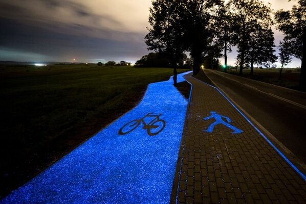 Miniatura: Świecąca ścieżka rowerowa pod Lidzbarkiem...