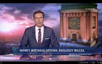 Paski informacyjne z "Wiadomości" TVP 