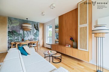 Jasne mieszkanie na&nbsp;Mokotowie, proj. Paula Amonowicz, Pracownia Architektury Wnętrz Deer Design