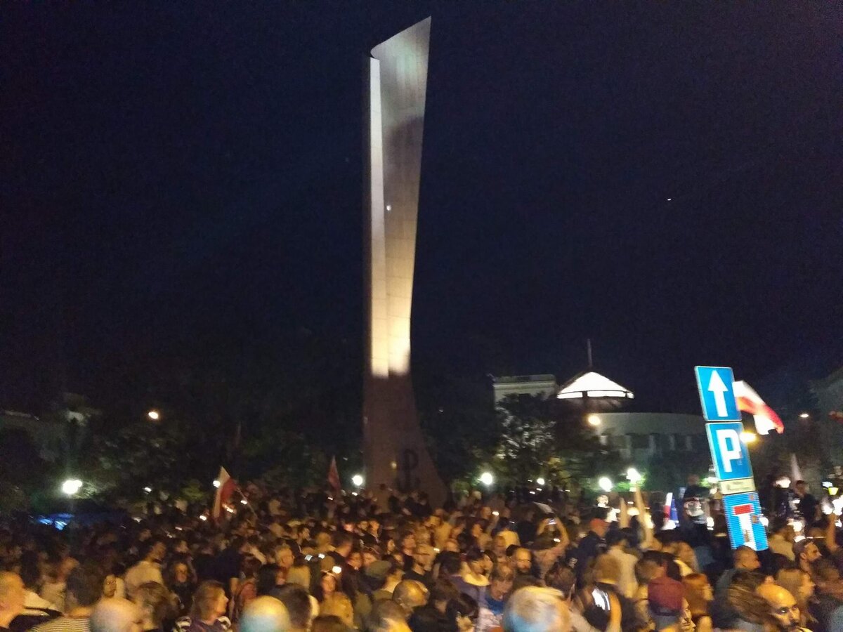 Protest przeciwników zmian w sądownictwie 