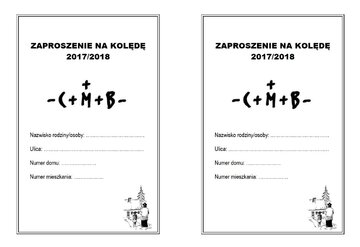 Papierowy formularz zaproszenia na&nbsp;kolędę