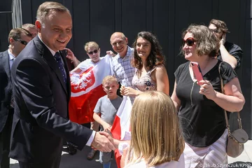 Andrzej Duda podczas wizyty w Nevadzie 