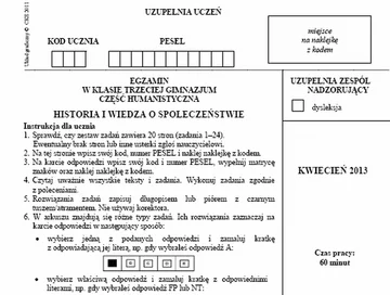 Egzamin gimnazjalny 2013. Część humanistyczna (fot.CKE)