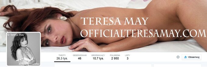 Profil Teresy May na Twitterze