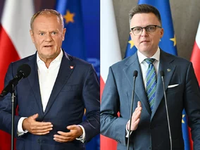 Miniatura: Rząd Tuska w&nbsp;narożniku, Hołownia...
