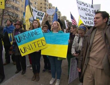 Miniatura: "Putin, łapy precz od Ukrainy". Protest...