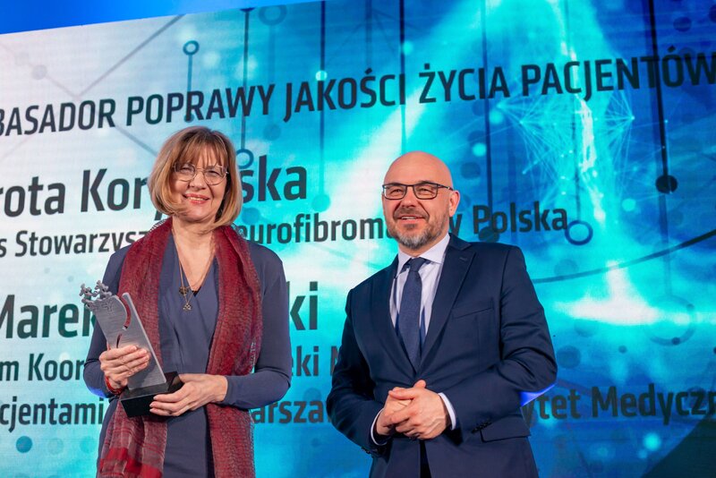 Dorota Korycińska z nagrodą Ambasador Poprawy Jakości Życia Pacjentów