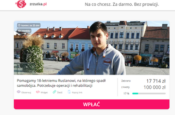 Zbi&oacute;rka na&nbsp;leczenie Rusłana