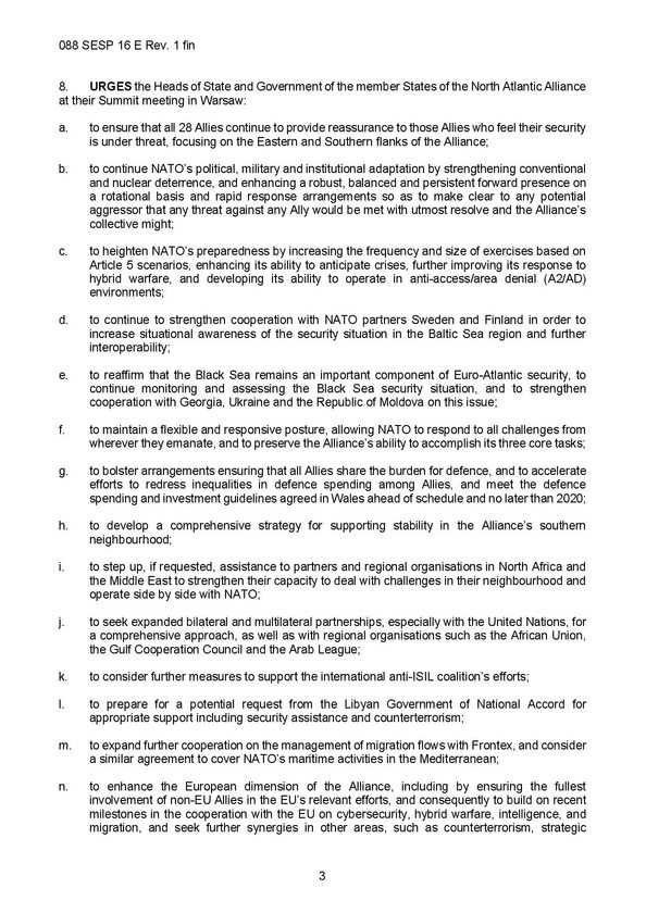 Deklaracja ZP NATO strona 3 Deklaracja ZP NATO strona 3