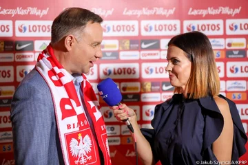 Prezydent na meczu Polska-Litwa 