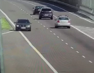 Miniatura: Ekspresówką pod prąd. Tak jechał kierowca...