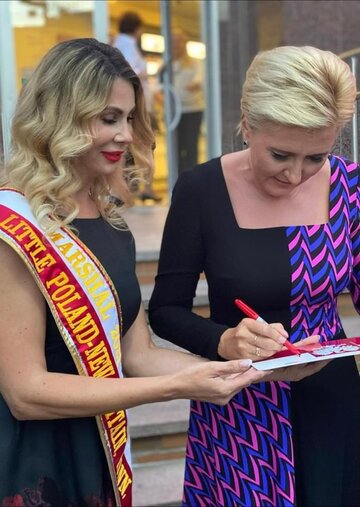 Anna Kobylarz i&nbsp;Agata Kornhauser-Duda podczas spotkania w&nbsp;Nowym Jorku