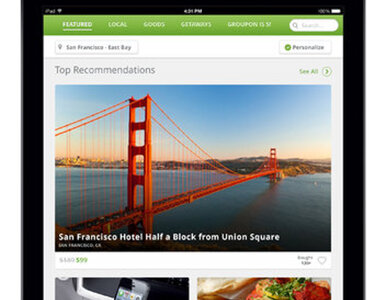 Miniatura: Aplikacja Groupon na platformę iPad już...
