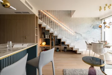 Dwupoziomowy rodzinny apartament wakacyjny w Świnoujściu, proj. Soul Interiors 