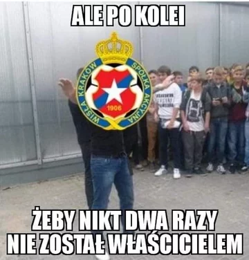 Wisła Kraków czeka na przelew - mem 