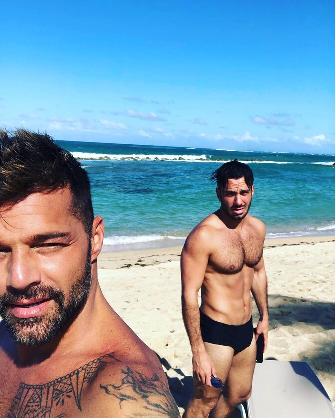 Ricky Martin z partnerem 