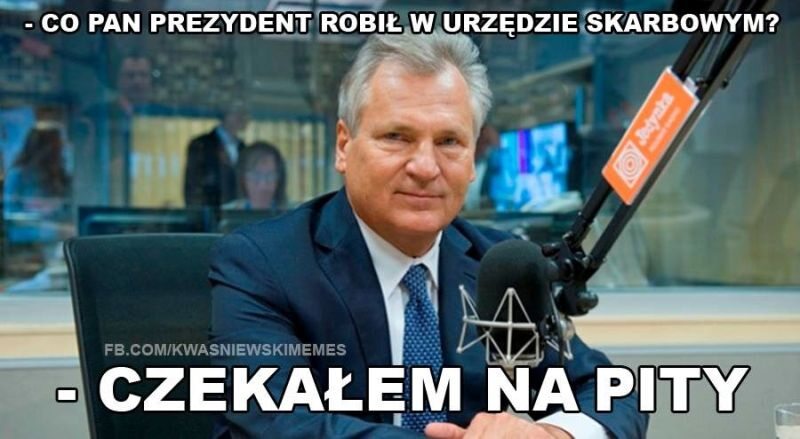 Mem z Aleksandrem Kwaśniewskim 