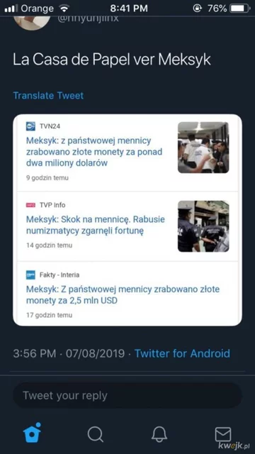 Memy inspirowane "Domem z papieru" 