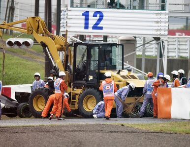 Miniatura: Groźny wypadek bolida F1. Wbił się w dźwig