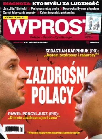 Okładka tygodnika Wprost nr 44/2009 (1397)