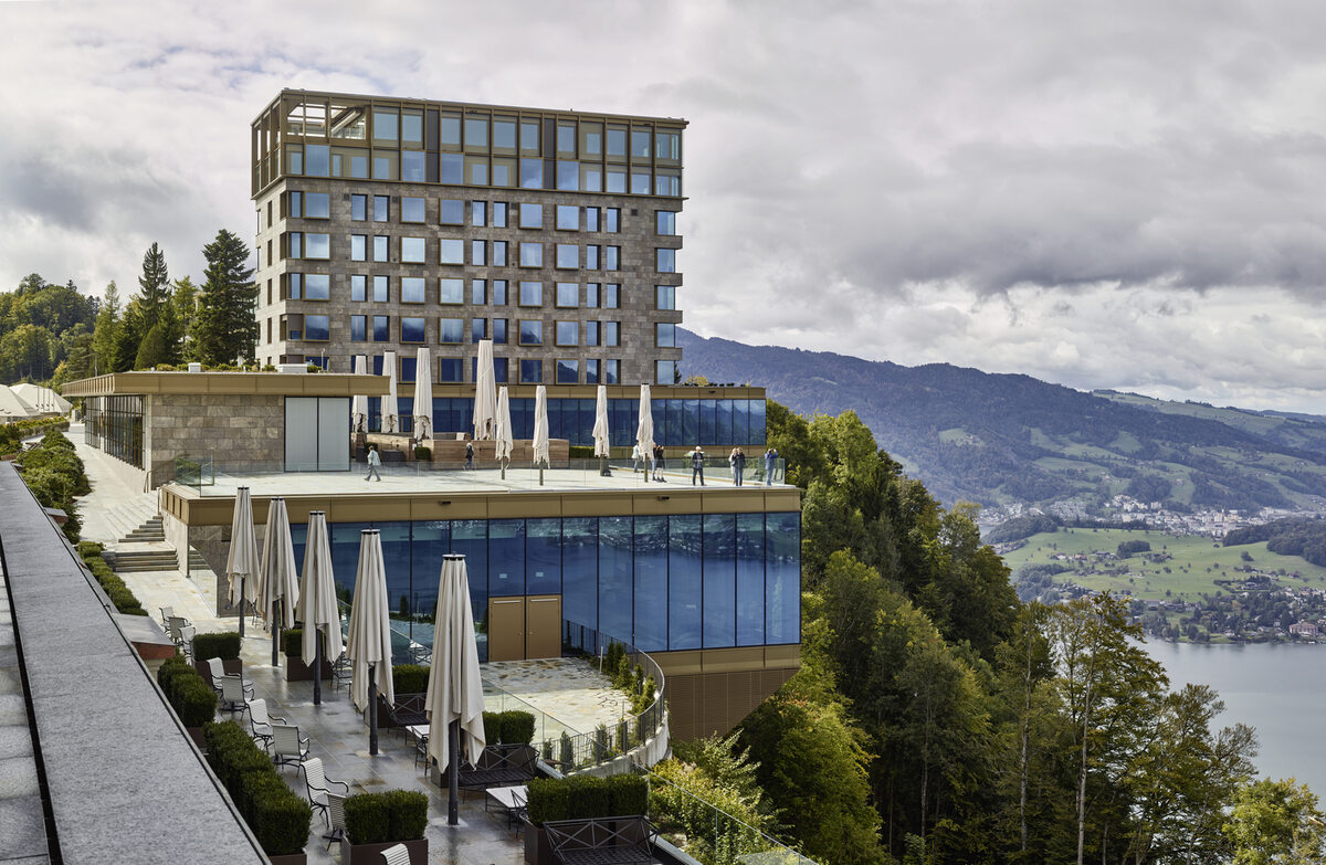 Bürgenstock Hotel Bürgenstock Hotel niedaleko Lucerny w Szwajcarii