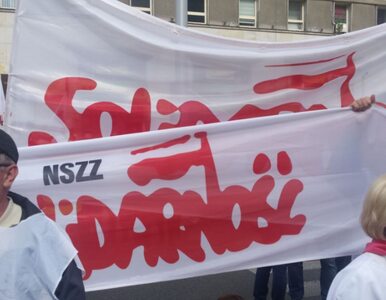 Miniatura: Solidarność protestuje przed siedzibą KE w...