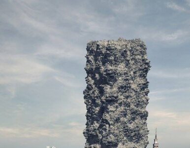 Miniatura: Wieżowiec z gruzów góruje nad Warszawą....